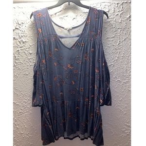 Cold Shoulder Knit Blouse